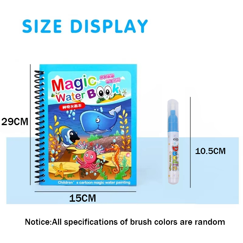 1PC 어린이 수채화 그림 마법의 책 리필 가능한 물  - Reusable Water Magic Coloring Book 리뷰 및 가격