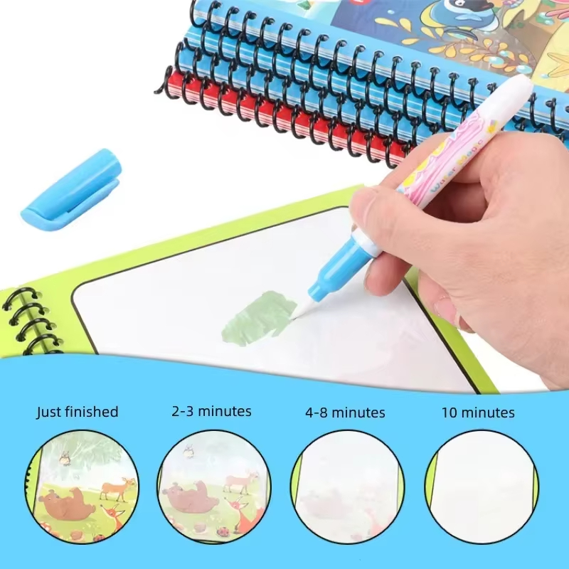 1PC 어린이 수채화 그림 마법의 책 리필 가능한 물  - Reusable Water Magic Coloring Book 리뷰 및 가격