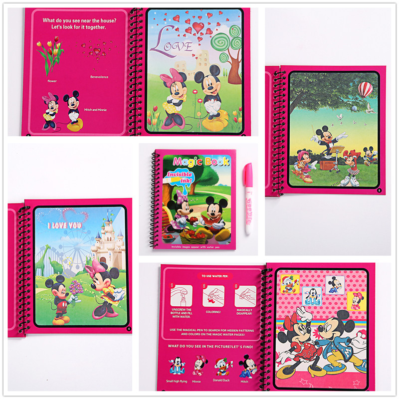 디즈니 미니 미키 수채화 그리기 장난감 낙서 애니메이션 - Reusable Water Magic Coloring Book 리뷰 및 가격