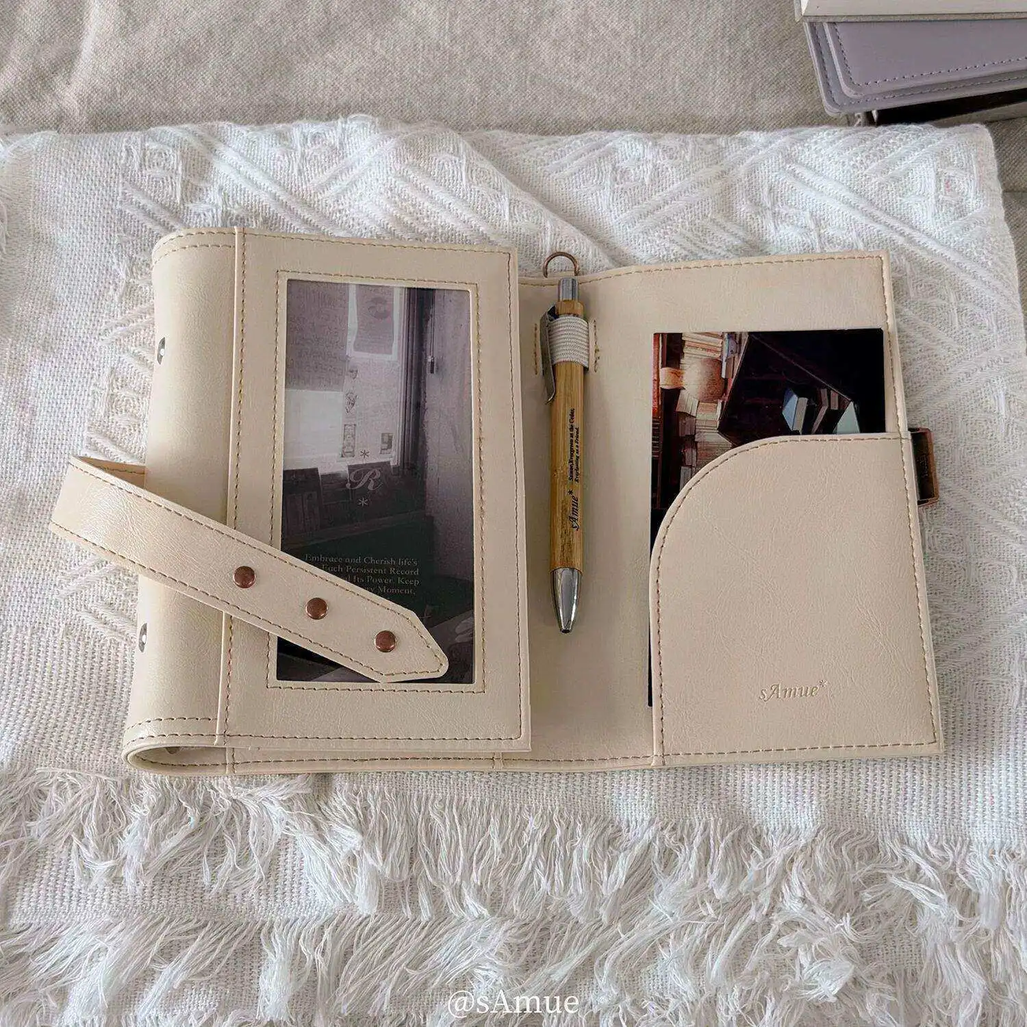 빈티지 스타일의 A6 사이즈 3단 접이식 가죽 노트,  - Vintage Leather Journal Notebook 리뷰 및 가격