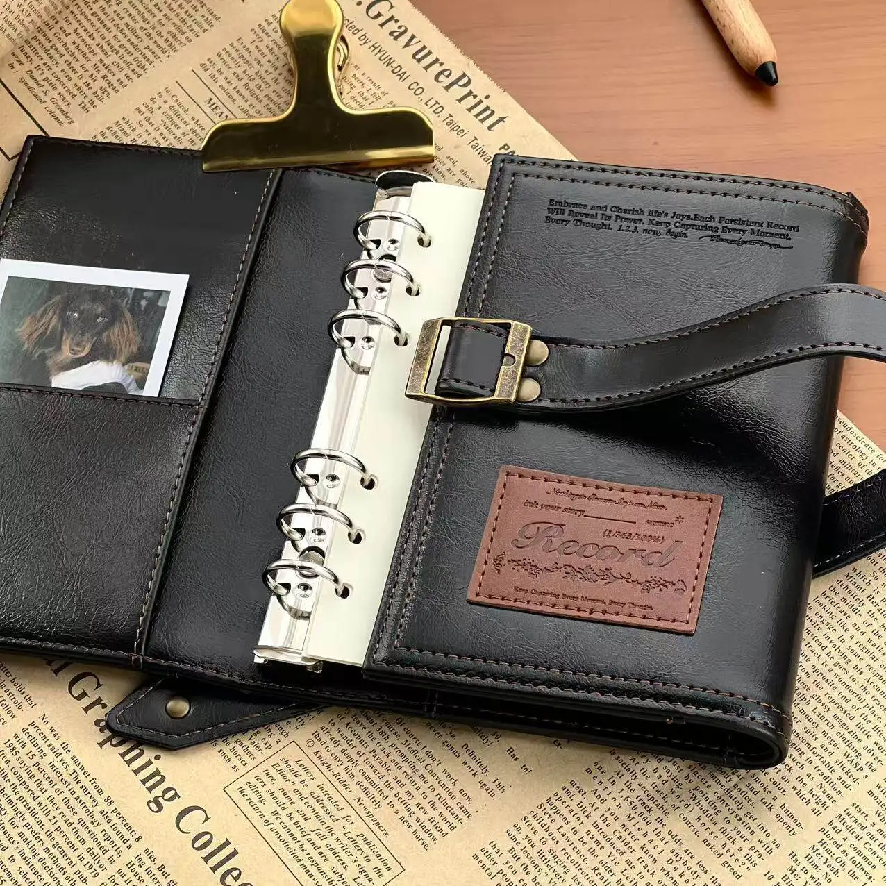빈티지 스타일의 A6 사이즈 3단 접이식 가죽 노트,  - Vintage Leather Journal Notebook 리뷰 및 가격