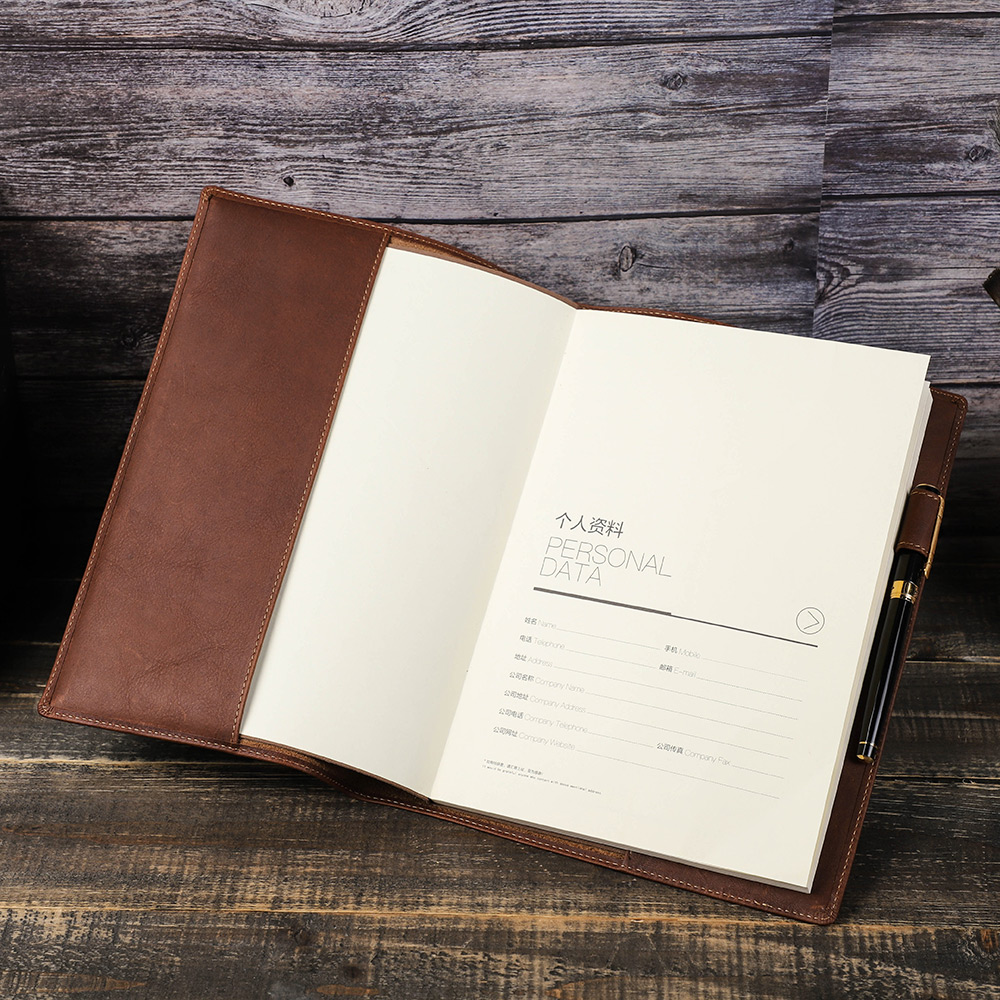 레트로 정품 가죽 책 표지 슬리브 수호자 펜 홀더 비즈 - Stationery Books 리뷰 및 가격