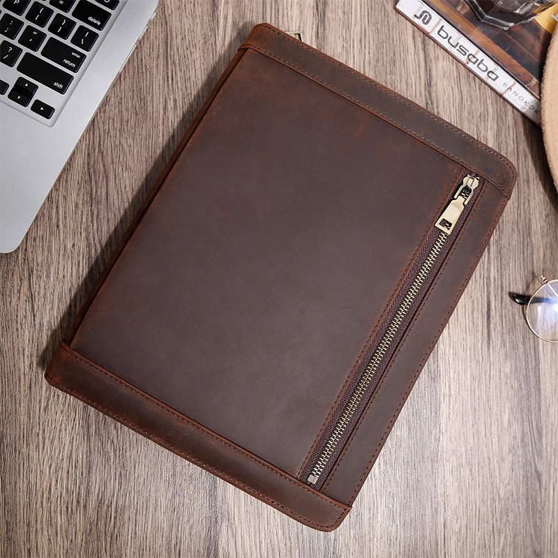 소가죽 지퍼 포트폴리오 오거나이저 다용도 수납 노트북  - Vintage Leather Journal Notebook 리뷰 및 가격