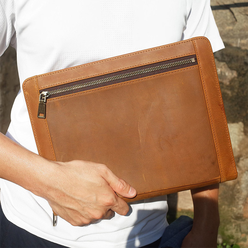 소가죽 지퍼 포트폴리오 오거나이저 다용도 수납 노트북  - Vintage Leather Journal Notebook 리뷰 및 가격