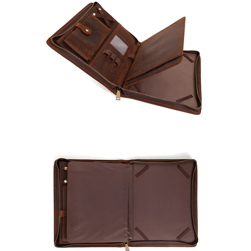 소가죽 지퍼 포트폴리오 오거나이저 다용도 수납 노트북  - Vintage Leather Journal Notebook 리뷰 및 가격